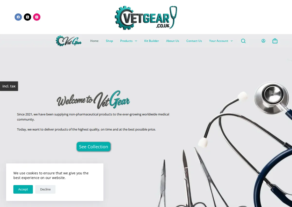 Store homepage