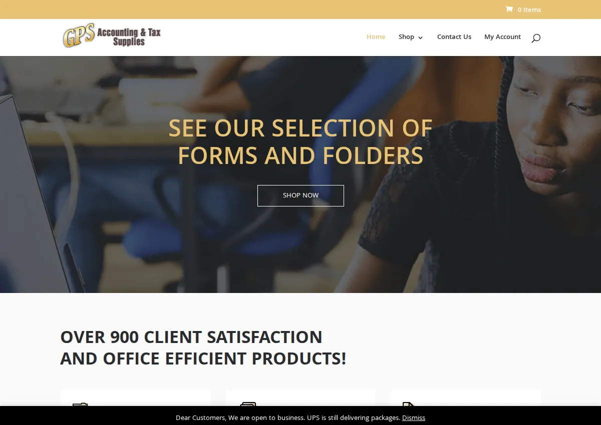 Store homepage