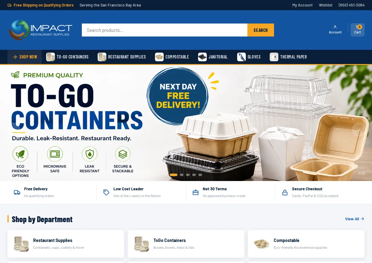 Store homepage