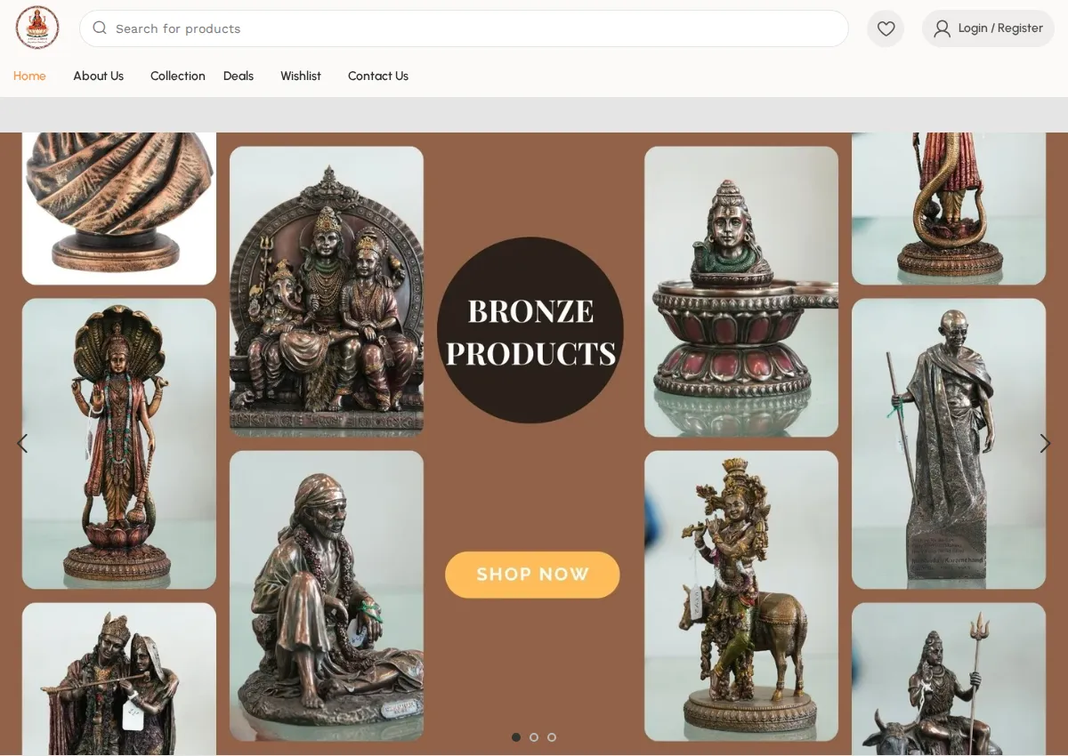 Store homepage
