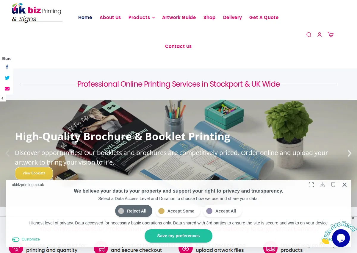 Store homepage