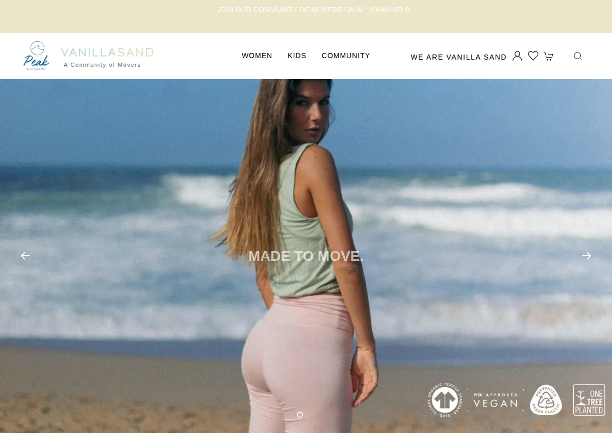 Store homepage
