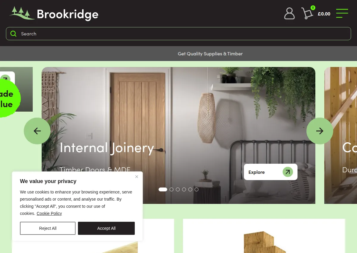 Store homepage
