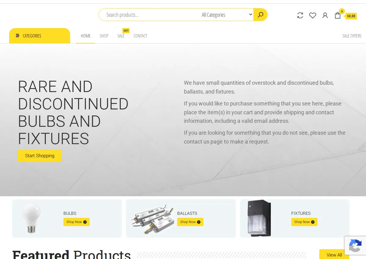 Store homepage