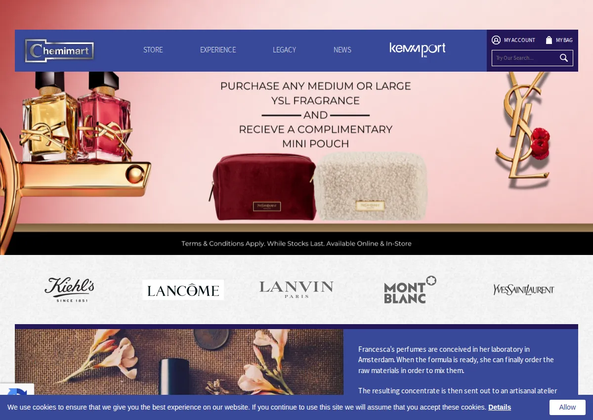 Store homepage