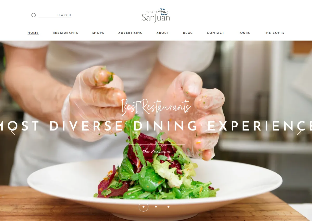 Store homepage