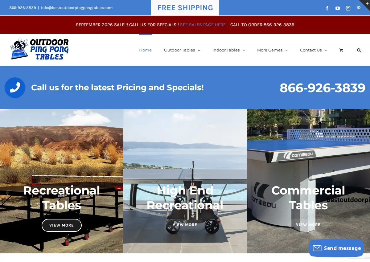 Store homepage