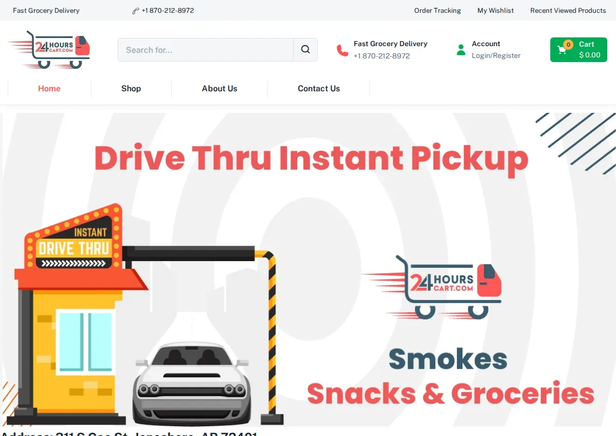 Store homepage