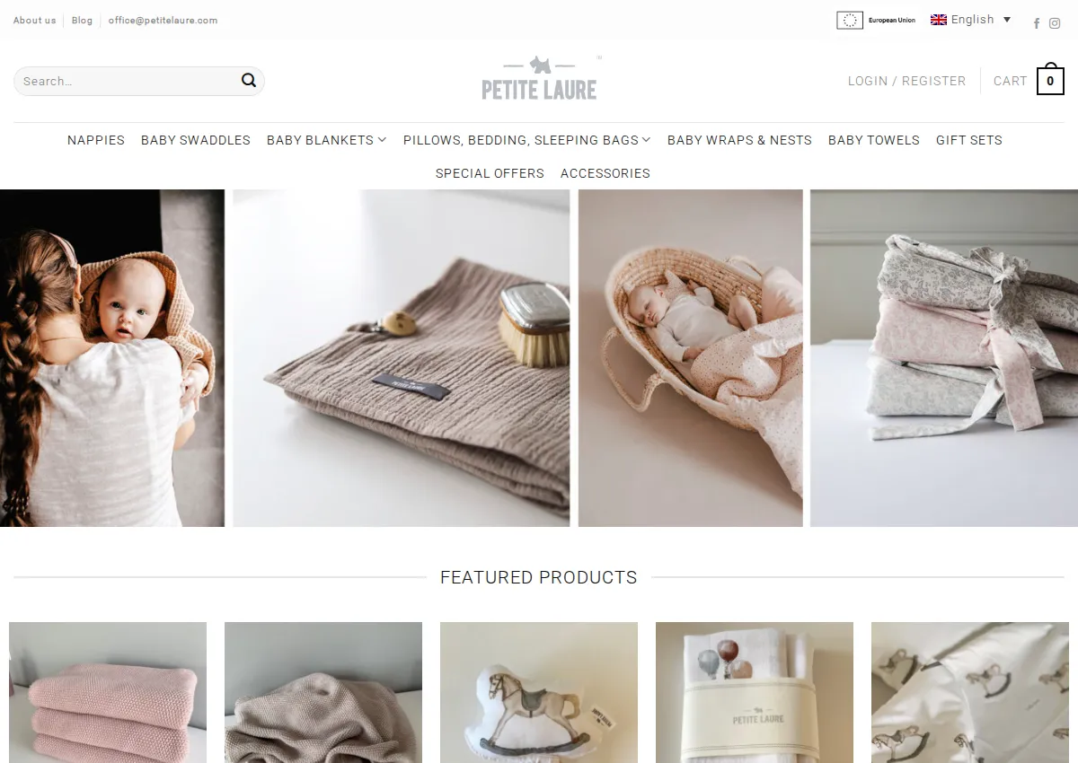 Store homepage