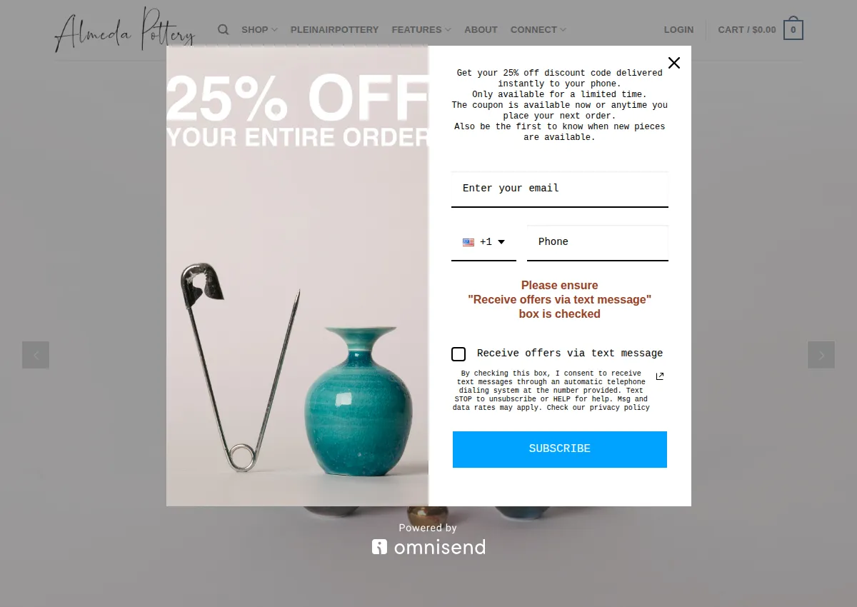 Store homepage