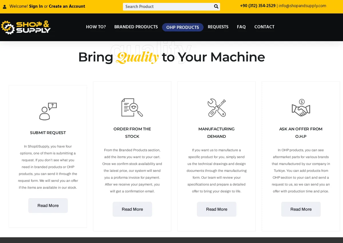Store homepage