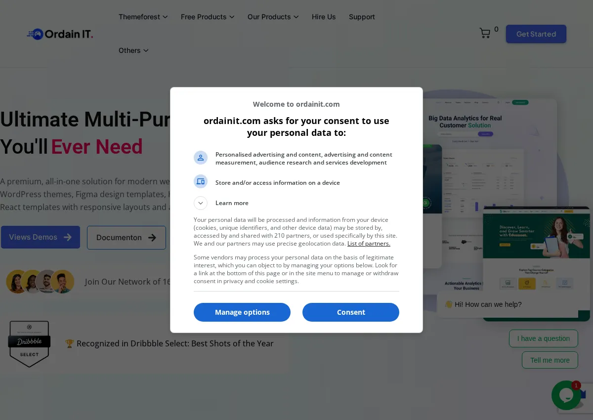 Store homepage