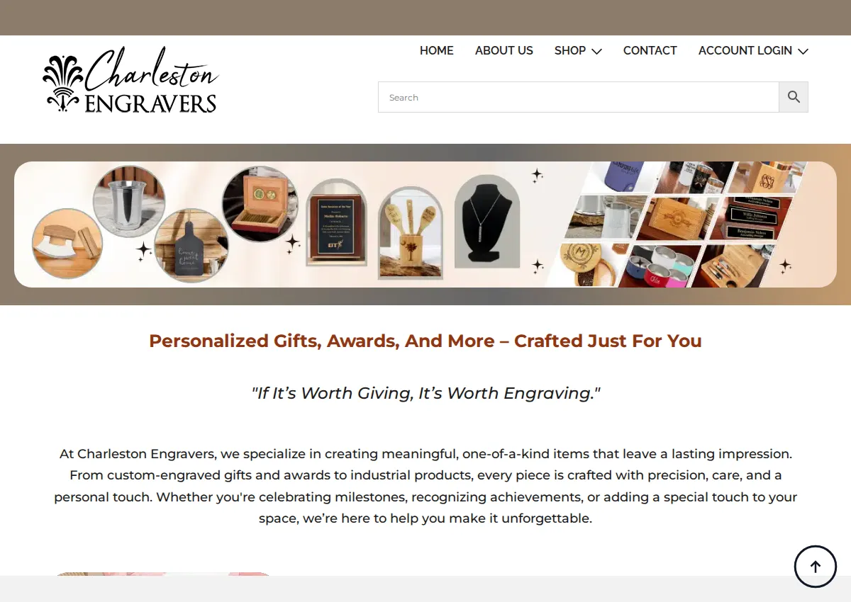 Store homepage