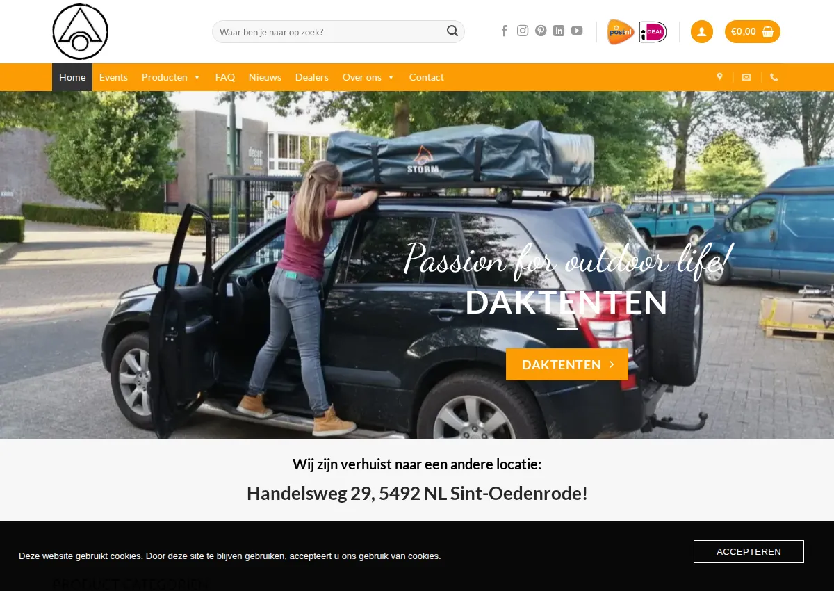 Store homepage