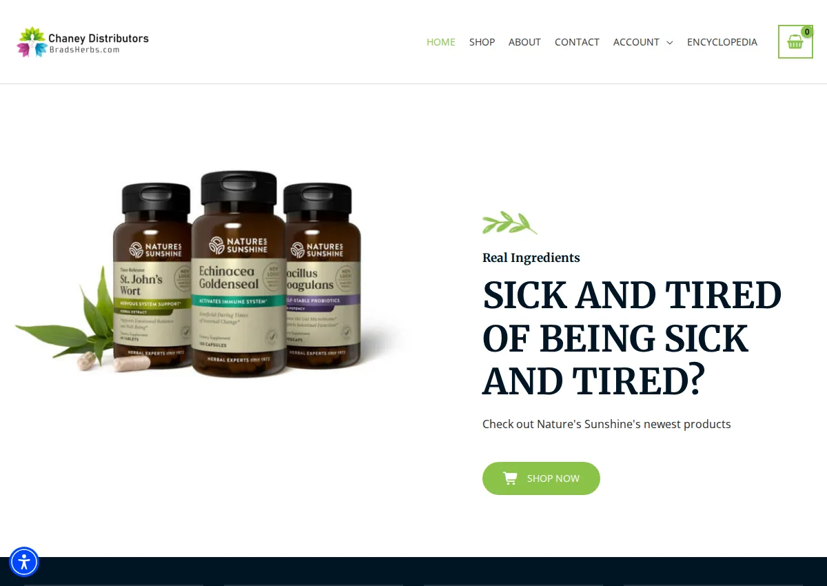 Store homepage