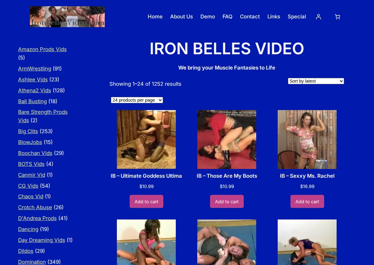 Store homepage