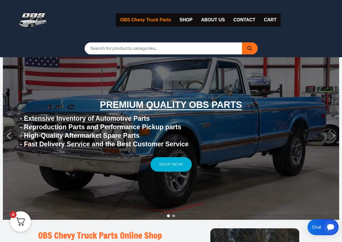 Store homepage