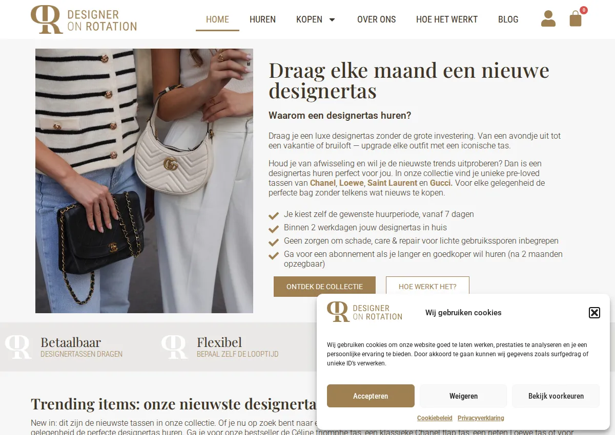 Store homepage
