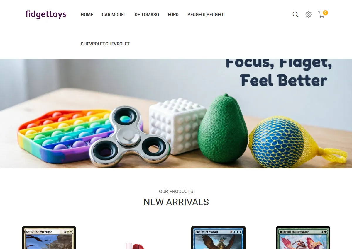 Store homepage