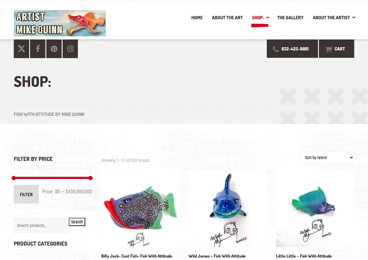 Store homepage