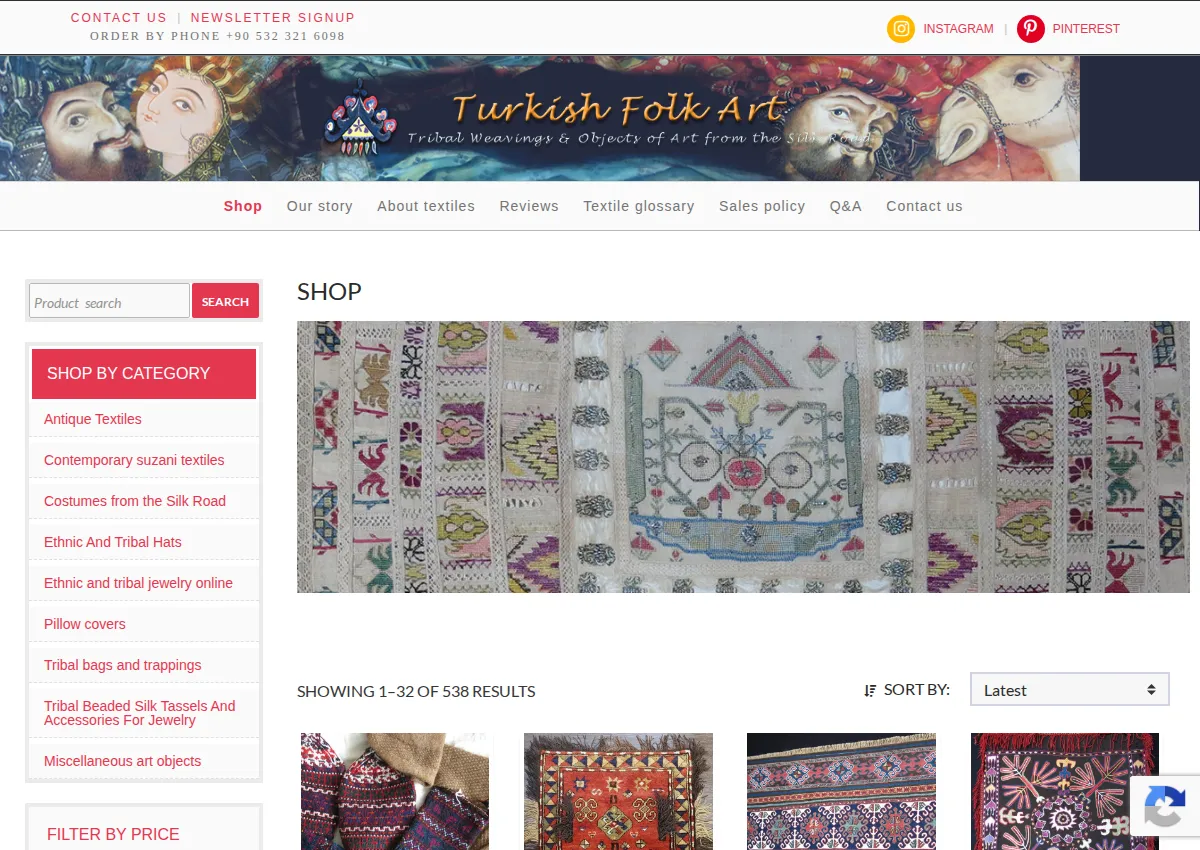 Store homepage