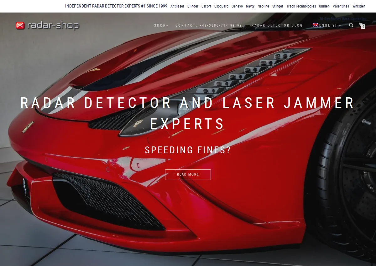 Store homepage