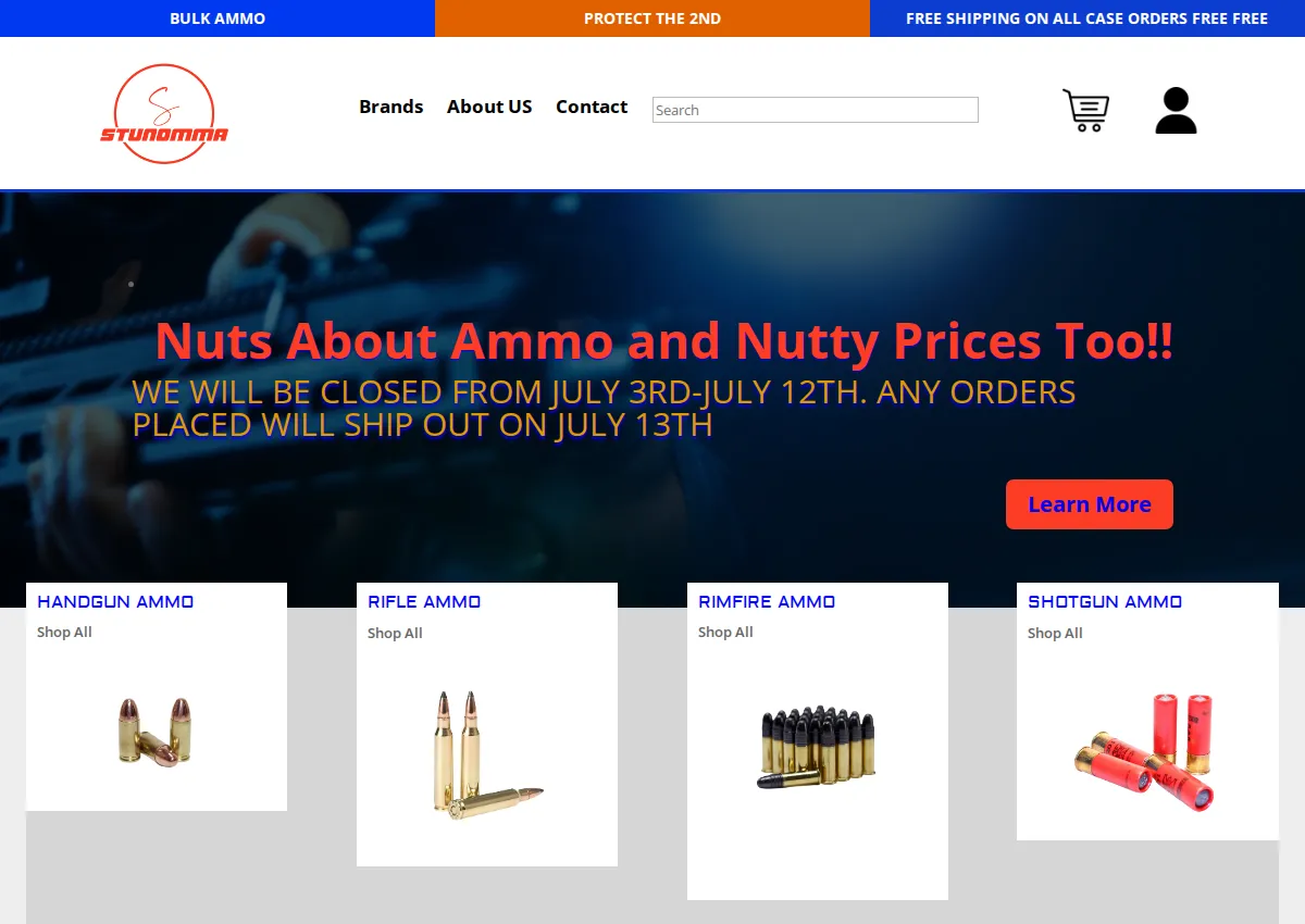 Store homepage