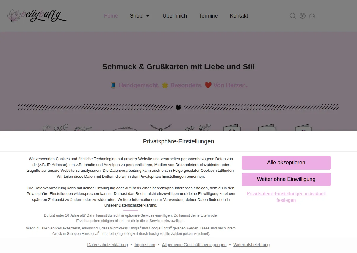 Store homepage