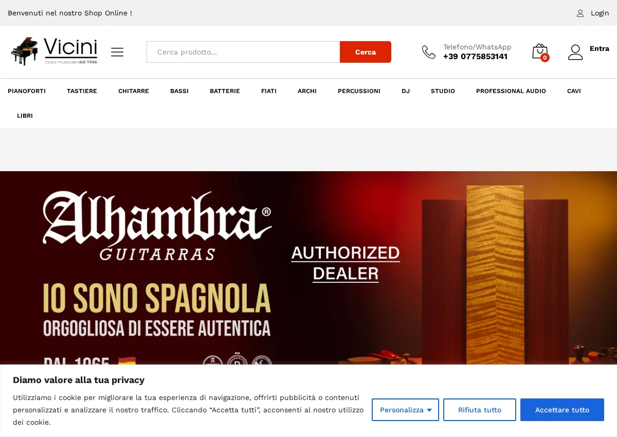Store homepage