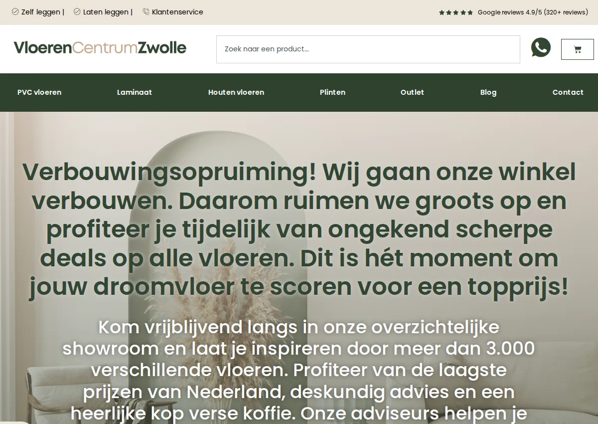 Store homepage