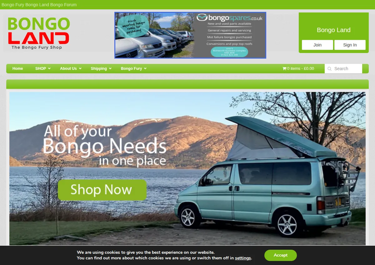 Store homepage