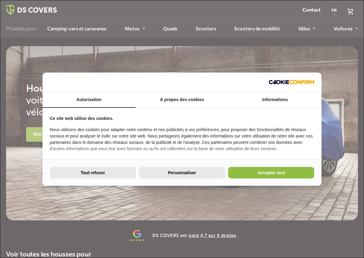 Store homepage