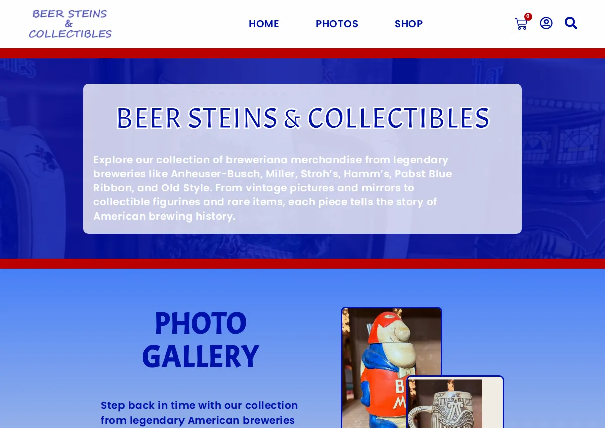Store homepage