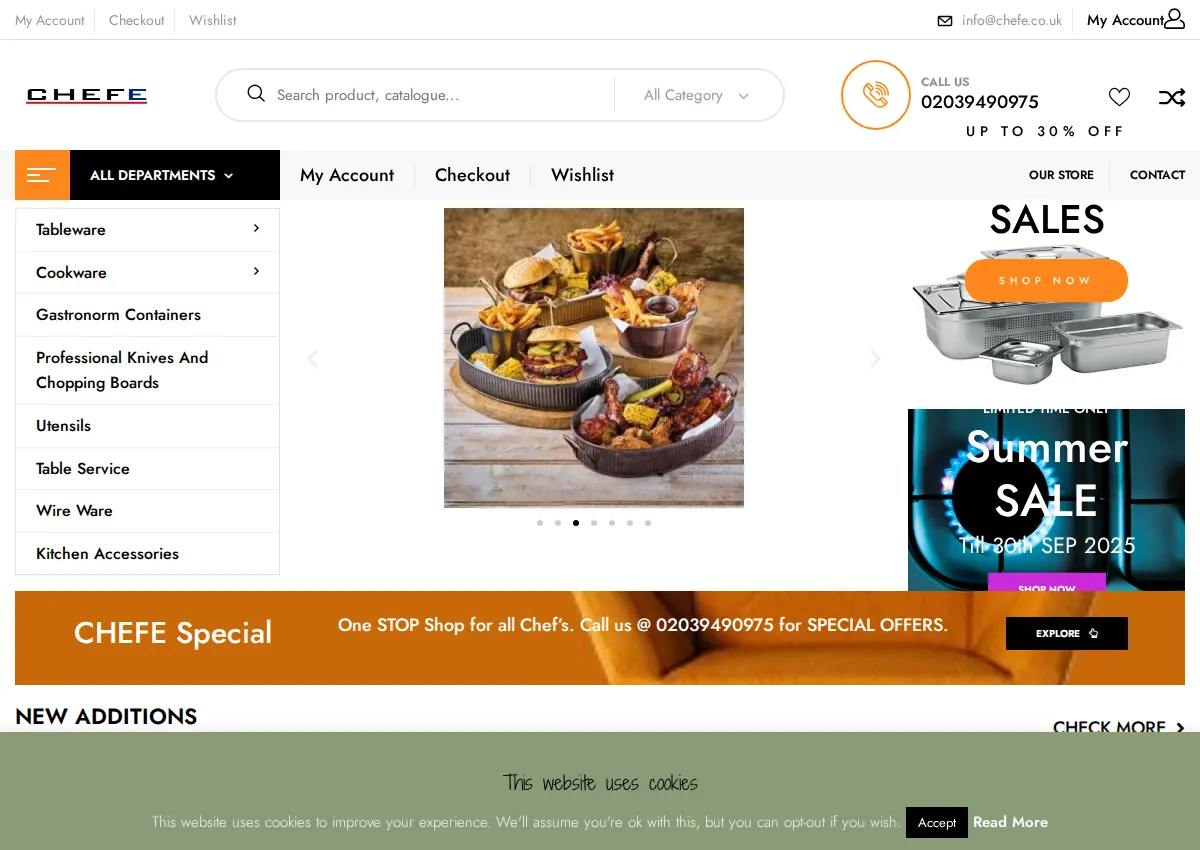 Store homepage