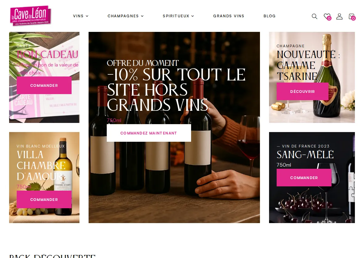Store homepage