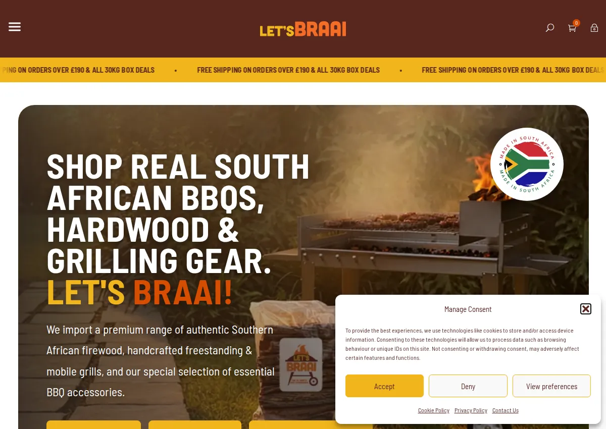 Store homepage