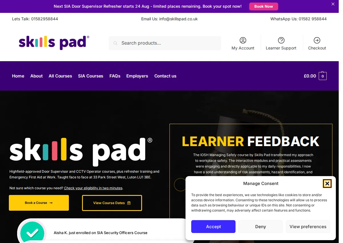 Store homepage