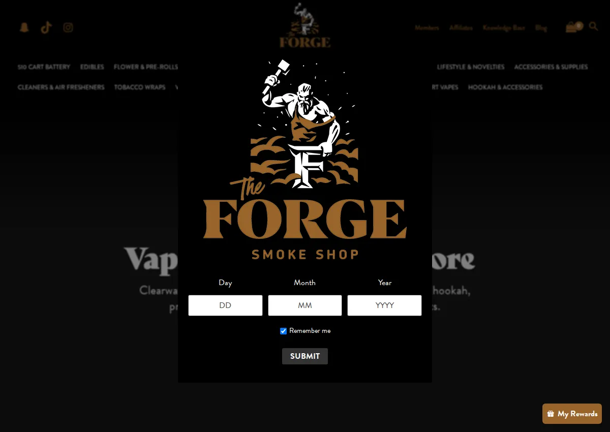 Store homepage