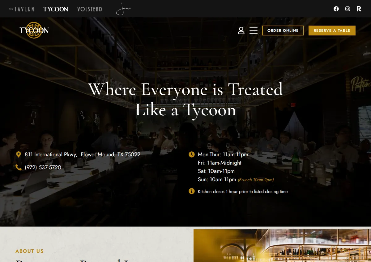 Store homepage