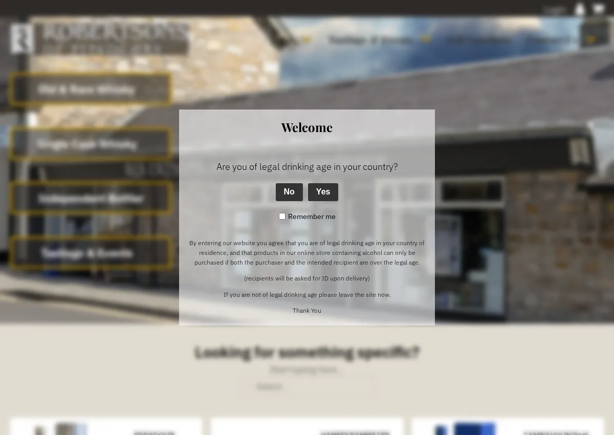 Store homepage