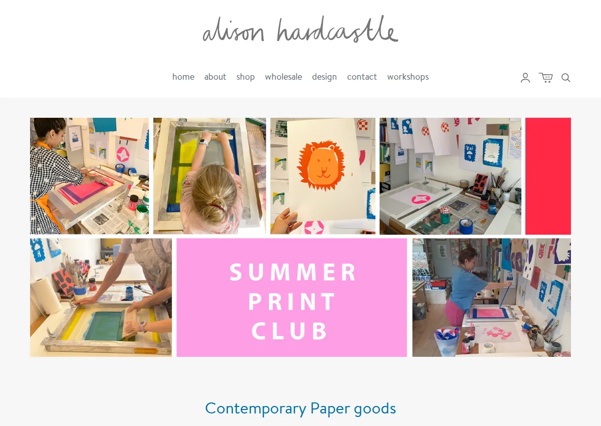 Store homepage