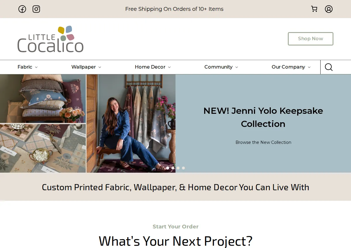 Store homepage