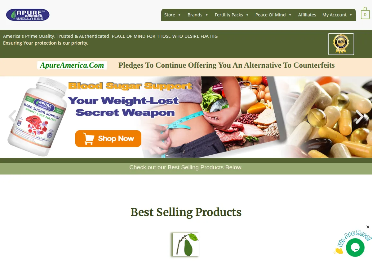 Store homepage