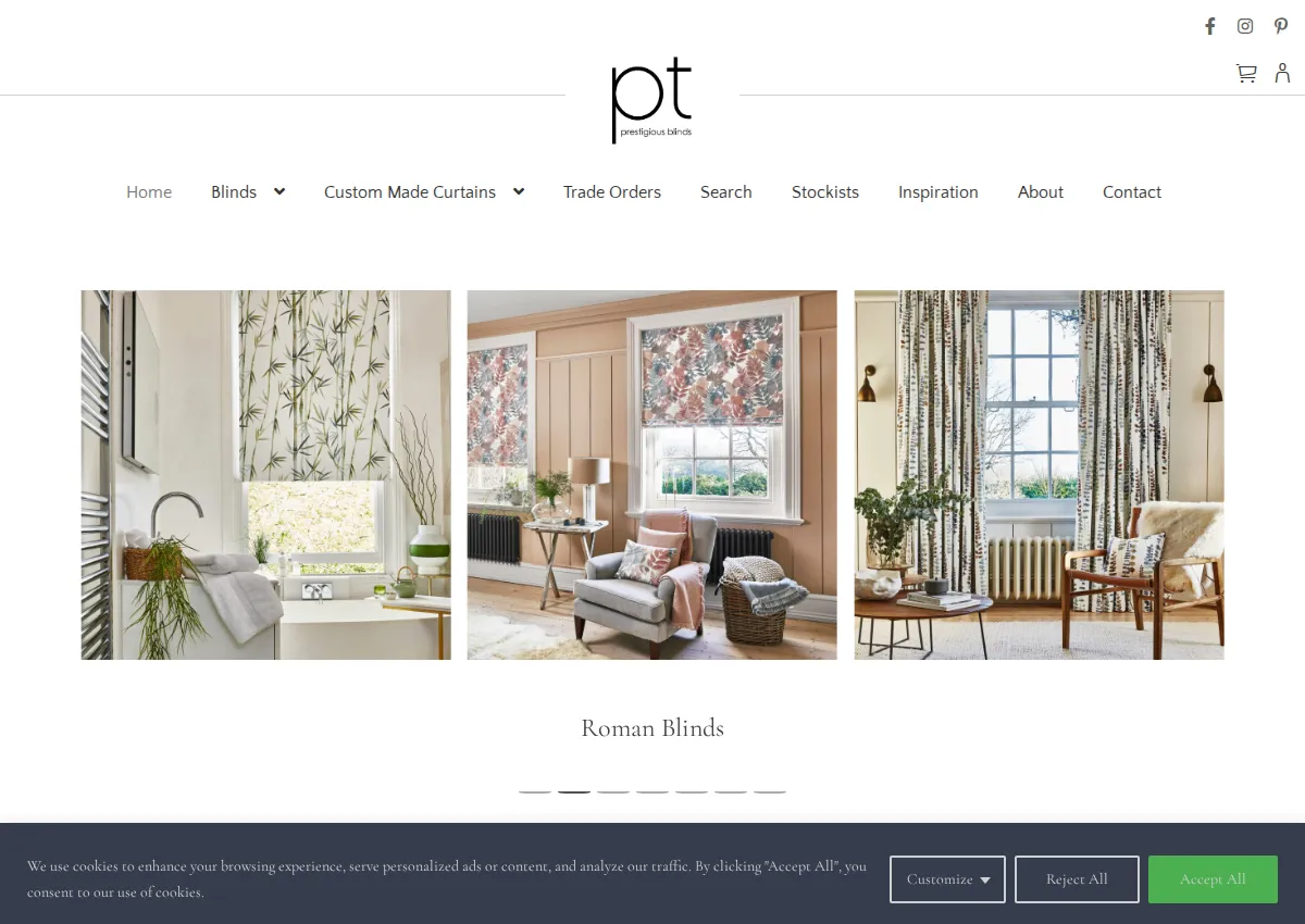 Store homepage
