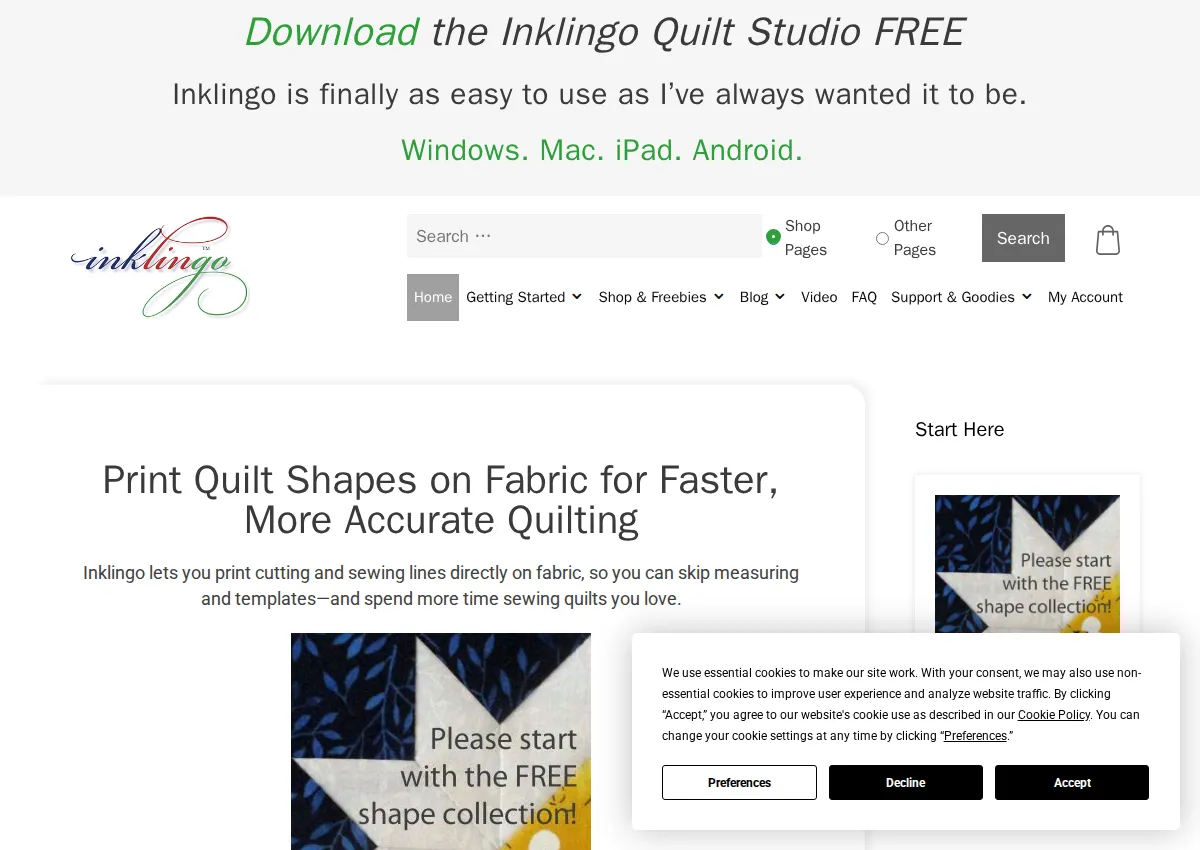 Store homepage