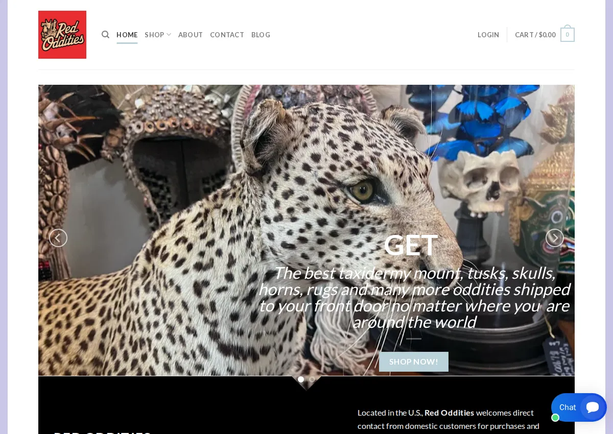 Store homepage