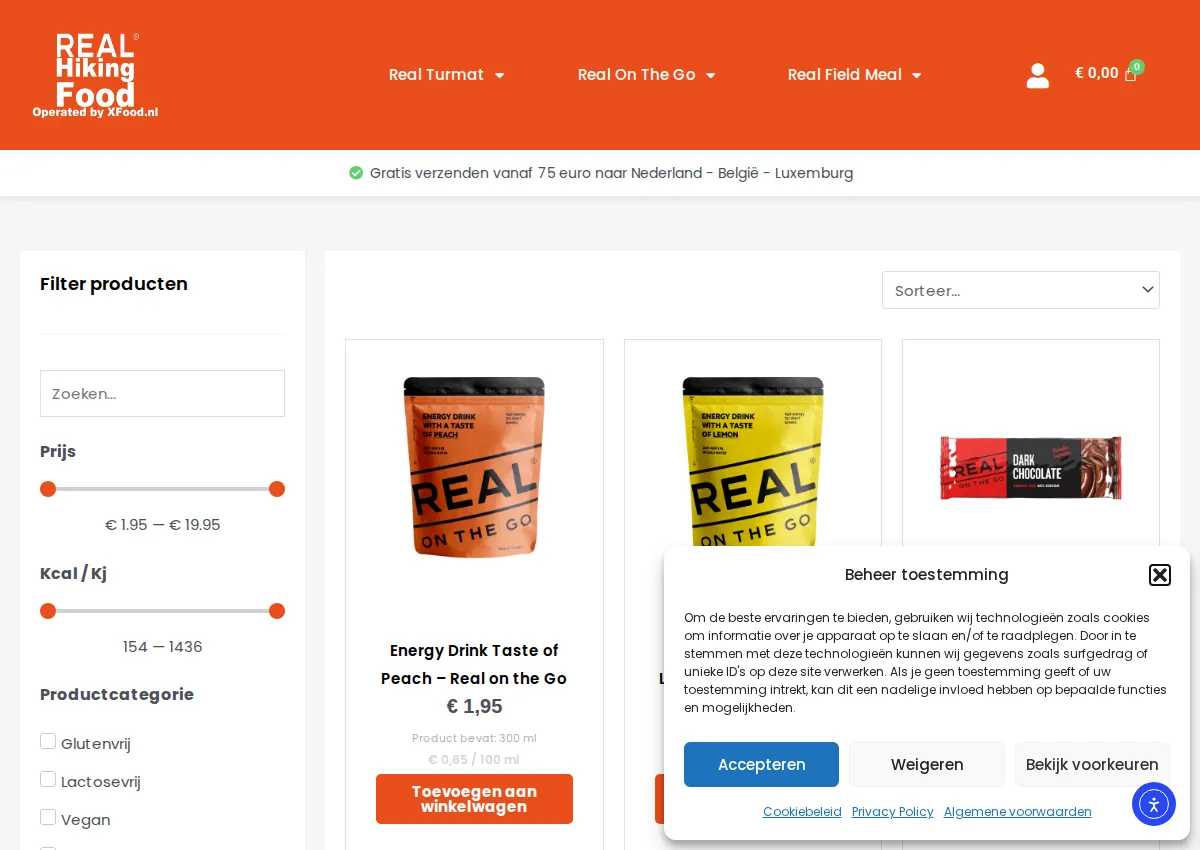 Store homepage