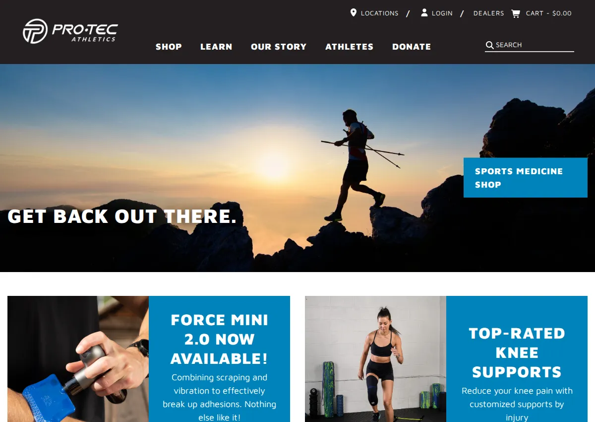 Store homepage