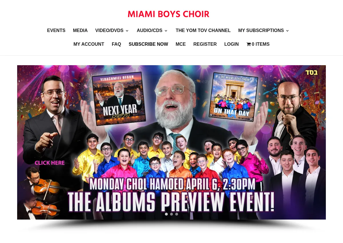 Store homepage