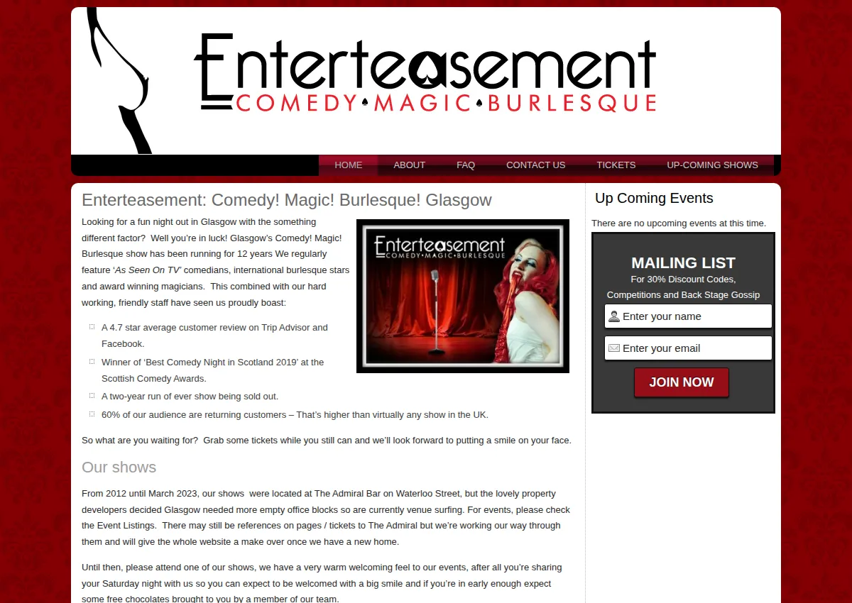 Store homepage